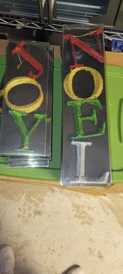 New Joy or Noel Decorations PLUS Stocking/Ornament Combo
