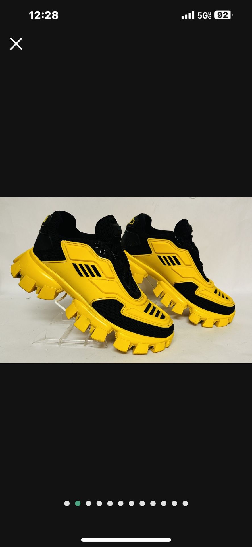 PRADA Cloudbust Thunder Yellow And Black Size 11 SUPER CLEAN!