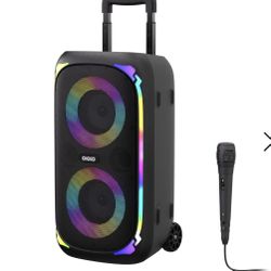 Okko Sonic Bass V4 Portable Bluetooth Speaker with Microphone, LED Lighting, Karaoke 