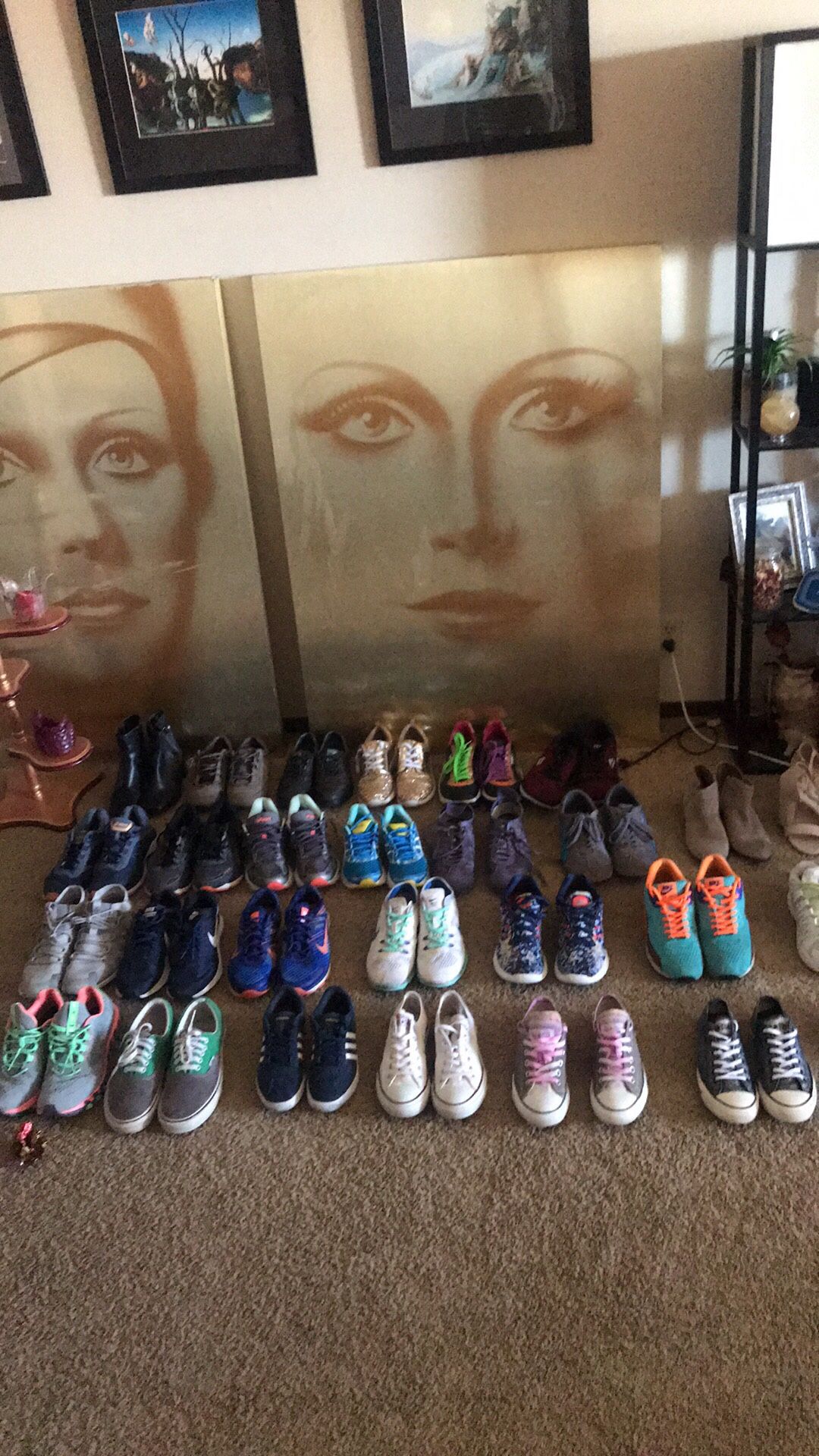 Women’s and Unisex shoes! Nike, Converse, Adidas, ASICS, Vans and More mostly 6-9 women’s. A lot of brand New. negotiable on all!