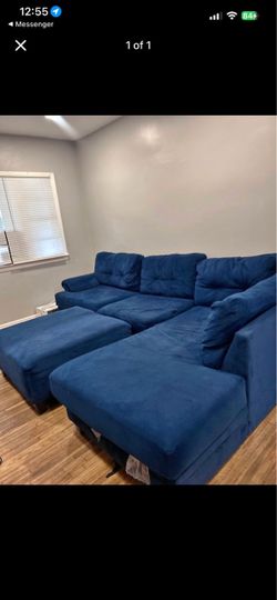 Blue sectional