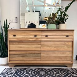 Refinished Mid Century Modern Dresser And Mirror