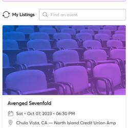 Two Avenged Sevenfold Tickets