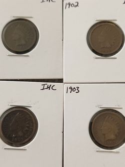 1900 through 1903 Indian Head Cents