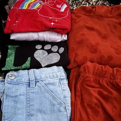 Girls, Shirts, Long Sleeves , Shorts, Size 7-8