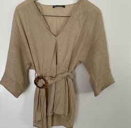 Zara Belted Rustic Top
