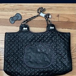 Hello Kitty Large Black Purse 
