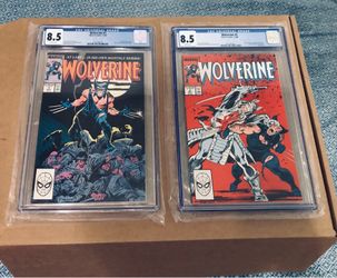 Marvel comics 1988 wolverine 1 & 2  CGC 8.5 1st Print Adult owned comes from a pet free smoke free environment from my personal collection