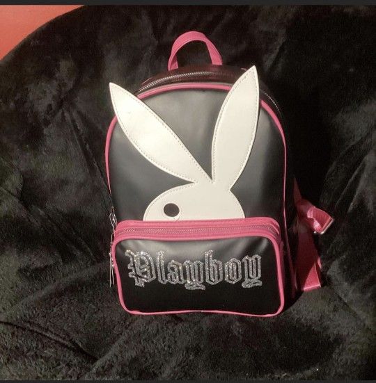 Pink And Black Playboy Backpack 