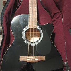Fender Acoustic Electric Guitar On Board Tuning And Fender Amp