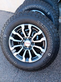 2025 NEW OEM ORIGINAL TAKEOFFS 18 INCH GMC SIERRA AT4 TIRES FIRESTONE ALL-TERRAIN NEW 99.99 % $ 1599 