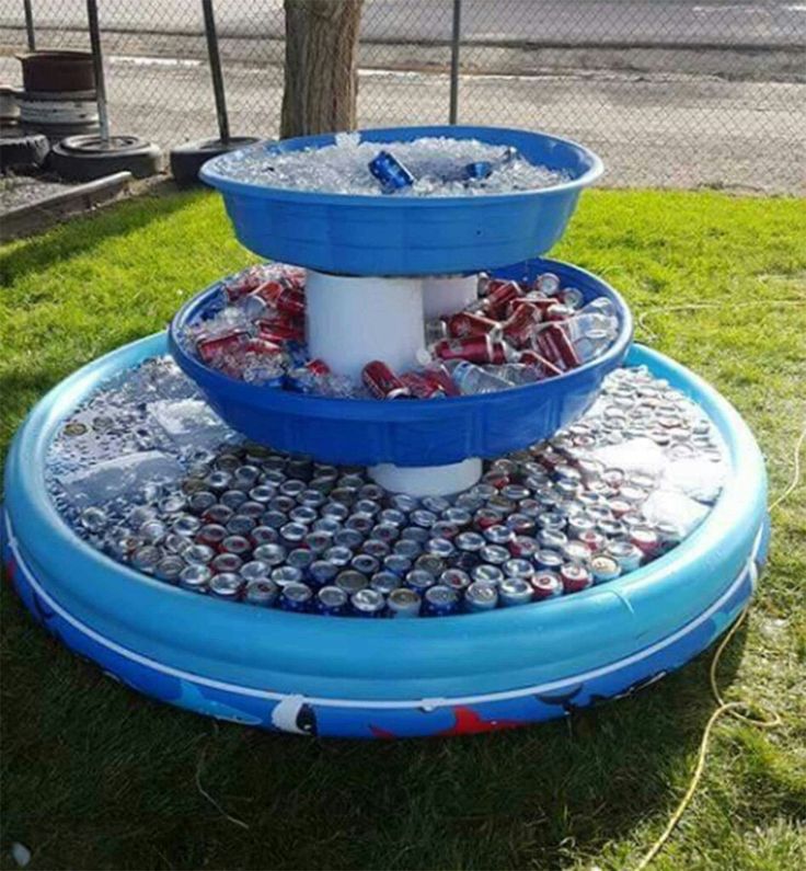 Plastic pool for beverage station!
