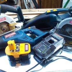 RYOBI 4 POWER TOOLS!!! 18V $50!!!