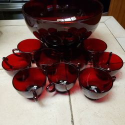 Antique anchor hawking  Punchbowl set