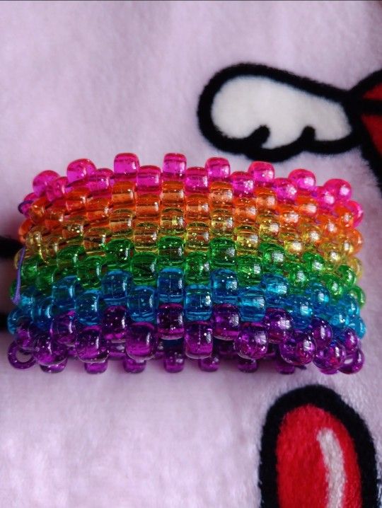 Rainbow Kandi Handmade Bracelet