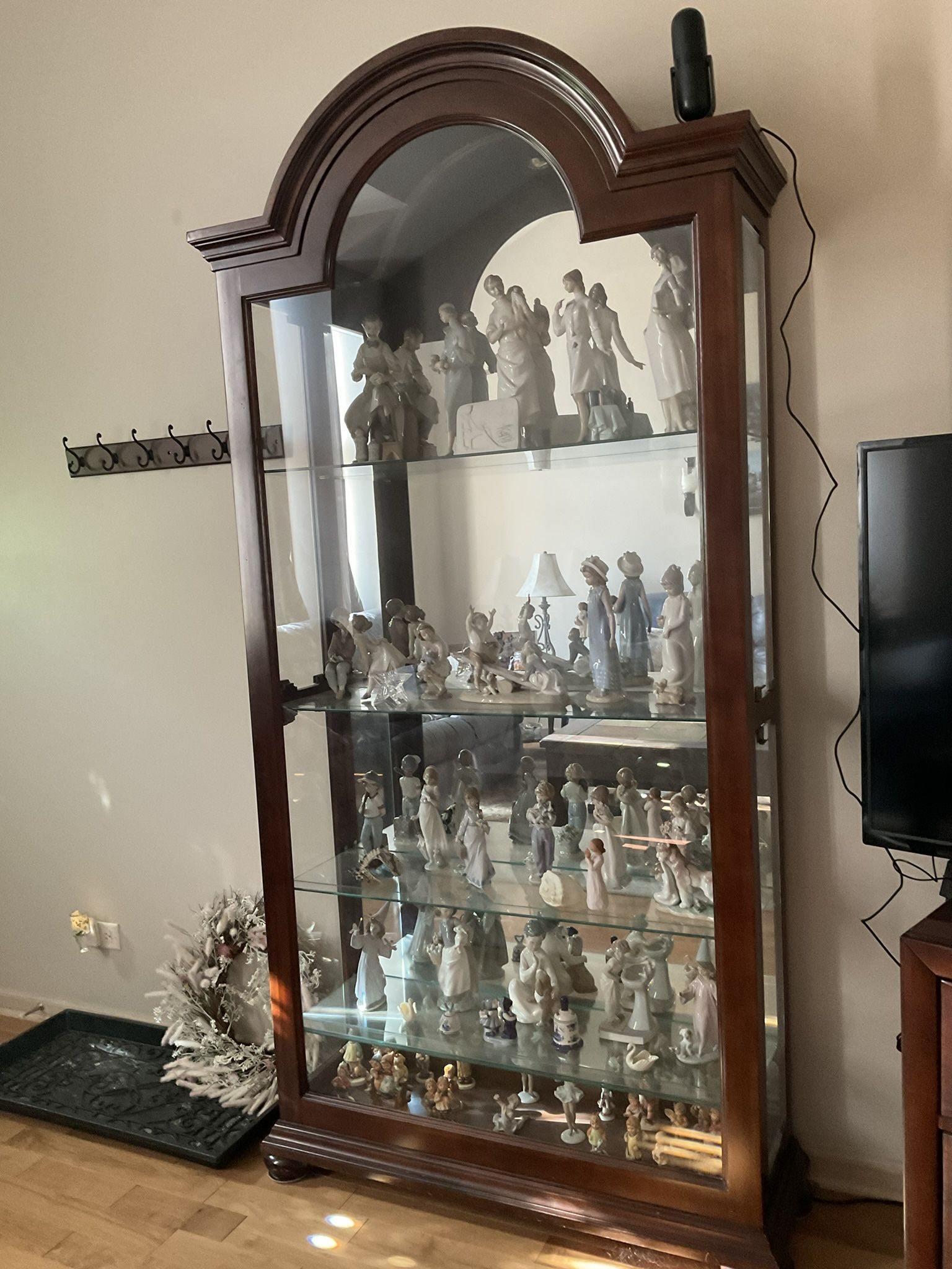 Beautiful Cherry Wood Curio Cabinet
