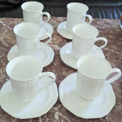 Elegant MIKASA antique white bone China cup+saucer