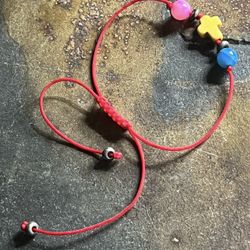 Adjustable Red Handmade Bracelet 