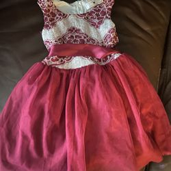 Toddler Burgundy Party Dress Size 2t