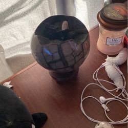 Dragon Egg Septarian Geode With Ammonite Fossil.