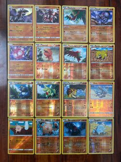 Pokemon XY Era Fighting Type Reverse Holo & Holo Lot of 16! Lycanroc & More! HP