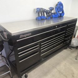 Snap On KRA2423PC 73"  Roll Cabinet With Stainless Steel Top