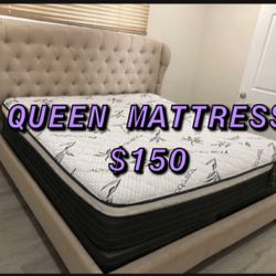 BRAND NEW PILLOW TOP MATTRESSES ✅ COLCHONES NUEVOS PILLOW TOP 💯‼️   QUEEN SIZE $150 ❌ $210 With Box Spring   FULL SIZE $140❌ $200 With Bo