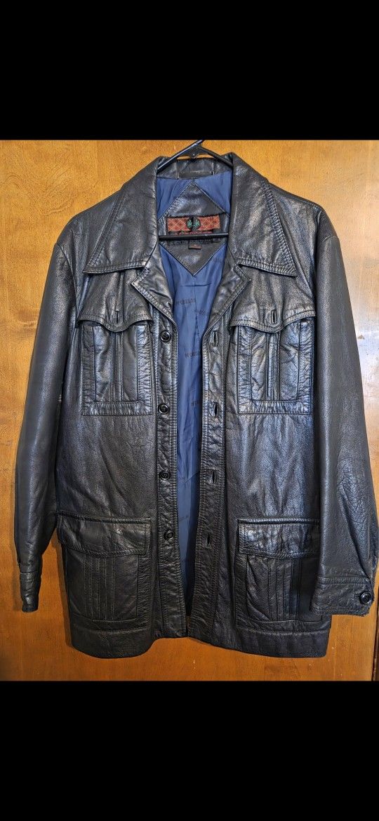 McGregor Black Leather Jacket XL