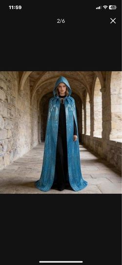 New Unisex Laser Shining Hooded Cloak