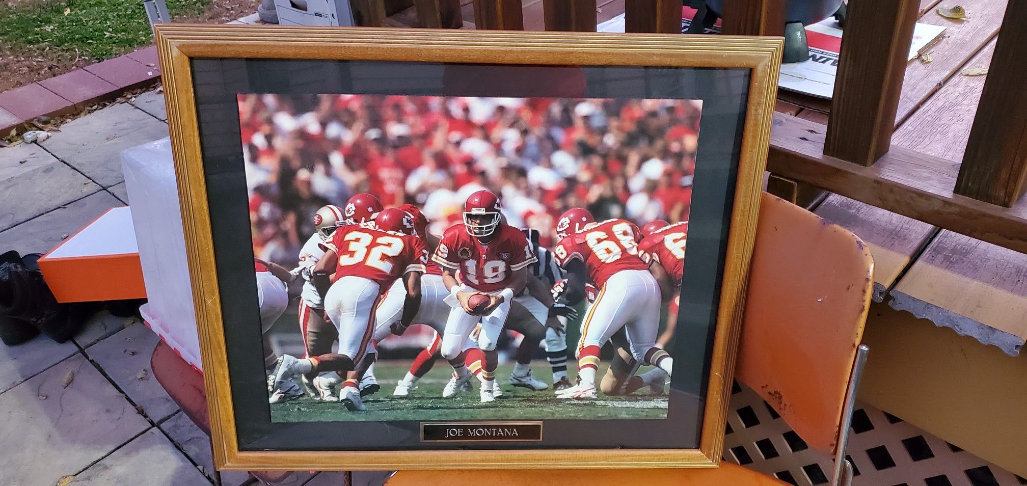 Joe Montana Marcus Allen Photo picture frame kansas city chiefs