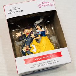 Disney Princess Snow White Dopey Sneezy Christmas Ornament Hallmark NEW