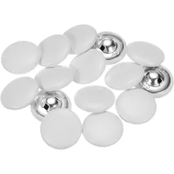 15pcs 40L Leather Covered Button 25mm Metal Shank Round Sewing Buttons -NEW-T