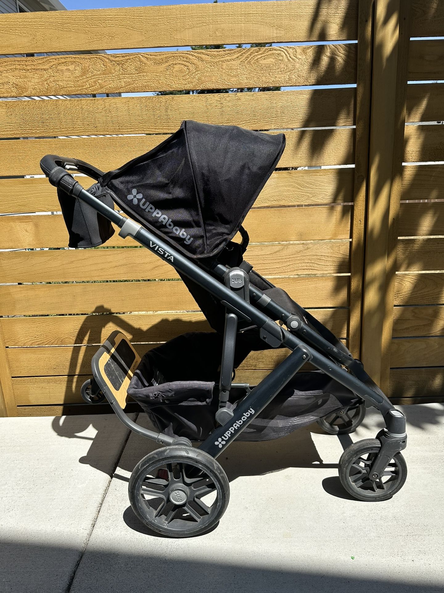 UPPAbaby Vista Stroller with UPPAbaby Organizer And UPPAbaby PiggyBack Ride-Along Board