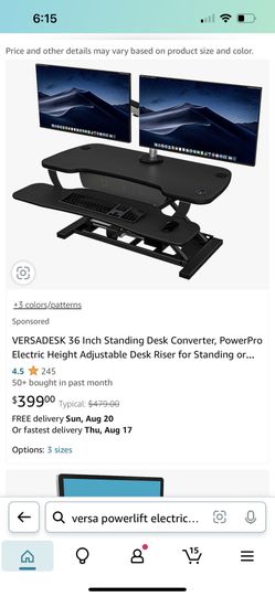 VersaDesk 36” Desk Electric Powerlift 