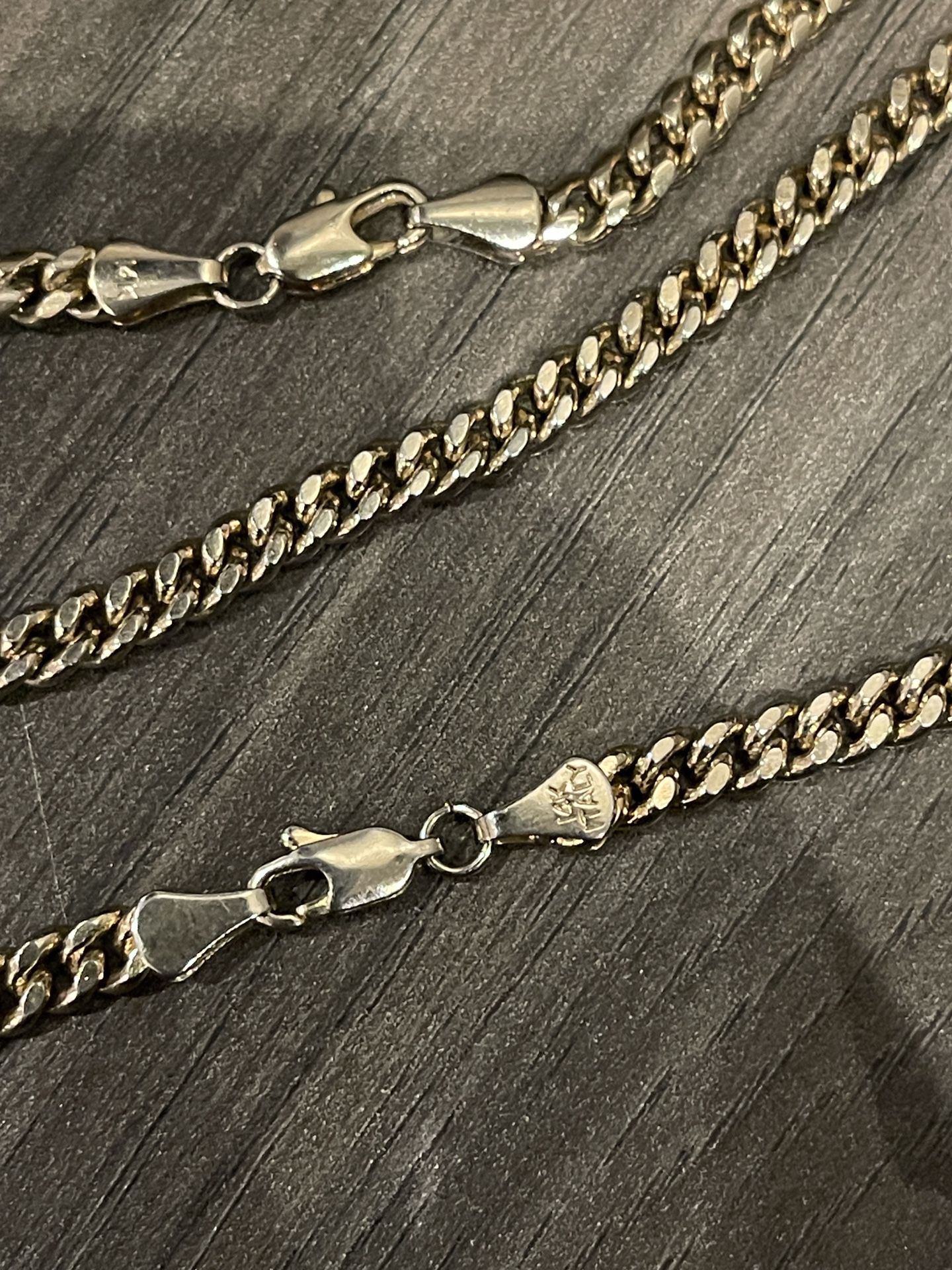 Authentic 14K Gold Cuban/Curb Chains – 24”