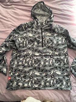 Size Xl Johnny Cupcakes Shark Windbreaker Jacket