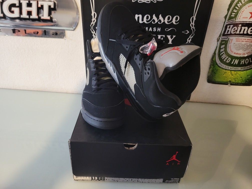 JORDAN BLACK METALLIC 5'S🔥SIZE 13 MEN