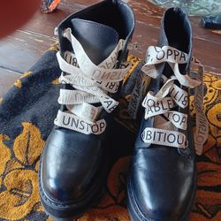 ZARA black Leather Boots Women