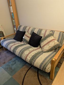 Wood Futon with Mattress