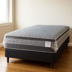 Queen Size Mattress Pillow Top 14” Inches  Excellent Comfort Also Available: Twin, Full, And King New From Factory With Its Plastic Same Day Delivery 