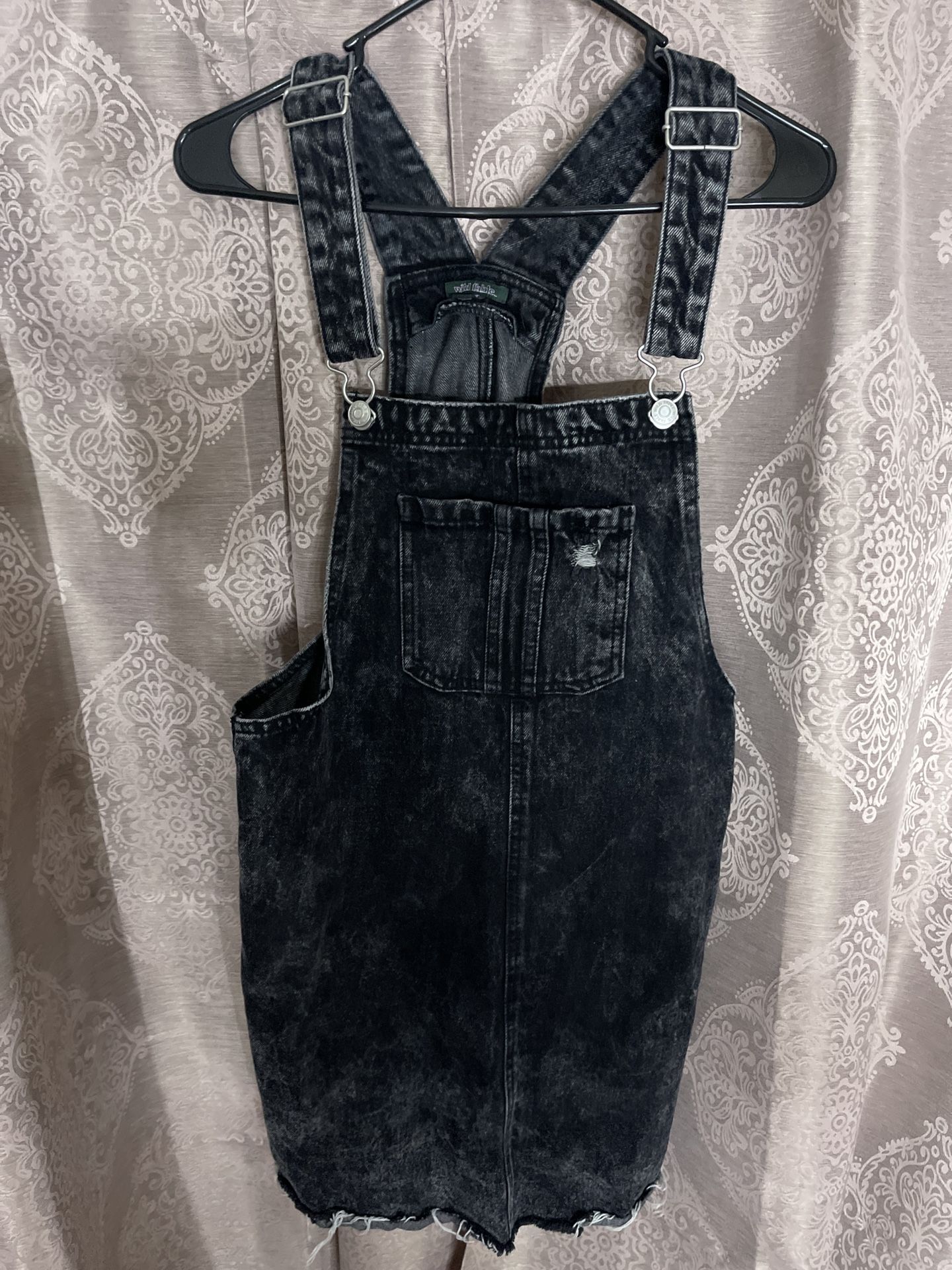 N WT Wild fable denim overall dress black
