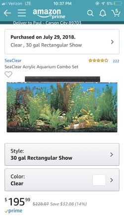 30 Gal fish tank + filter