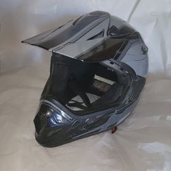 Adult Frenzy MX ATV off-road Helmet DOT Approved Black/Grey, Adult Medium