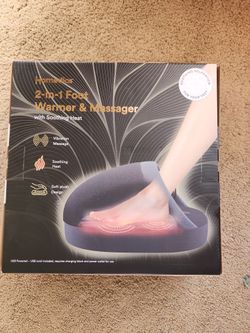 New Homedics 2-in-1 Foot Warmer & Massager