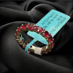 925 Ruby Red Corundum Ring 