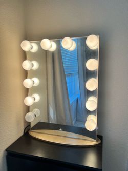 Impressions Vanity Hollywood Glow XL Lighted Makeup Mirror – Champagne Gold – Dimmable