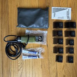 Oster Classic 76 Professional Hair Clippers – Olive  + 10 PC Comb Set - LIKE NEW