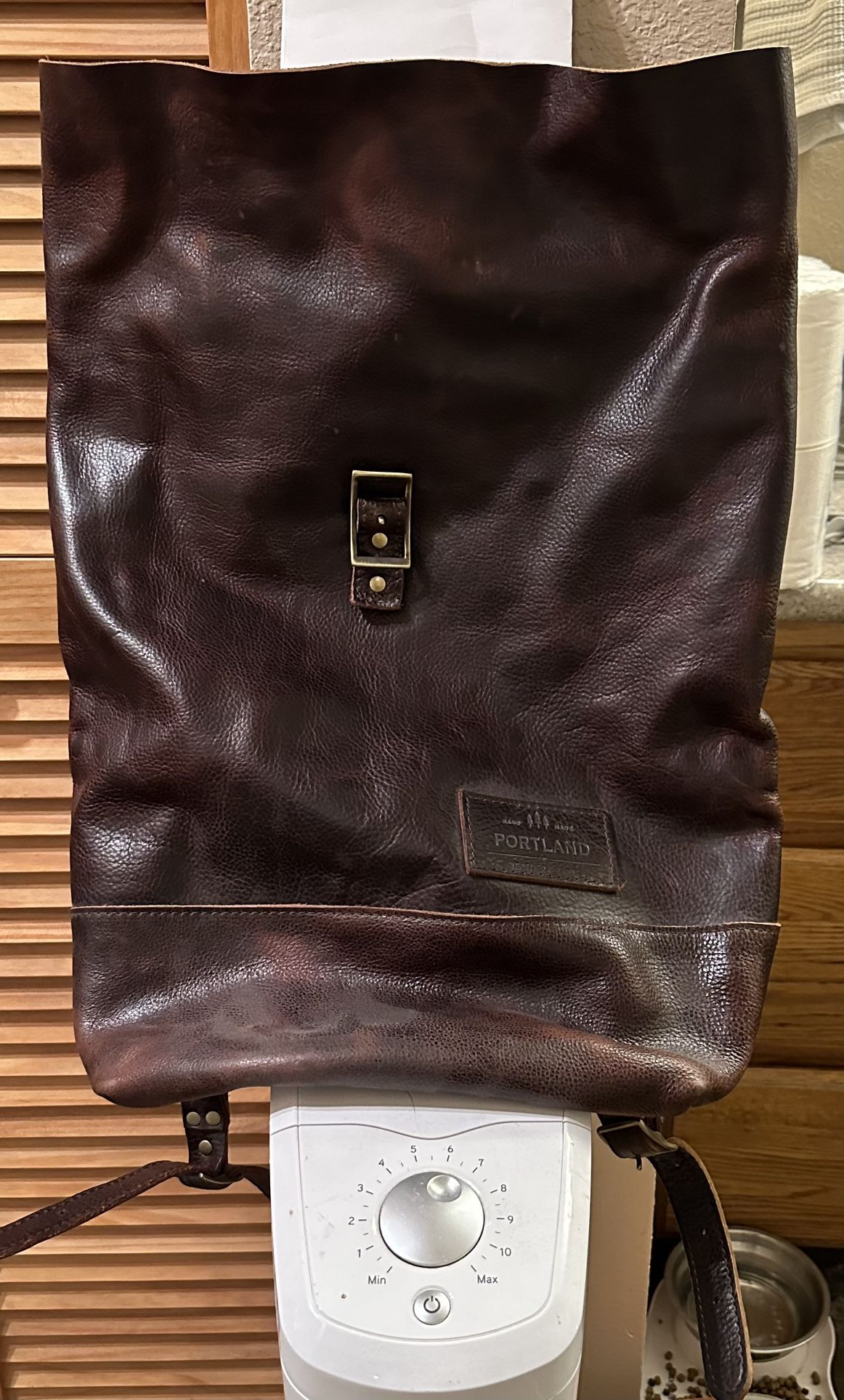 Retired Portland Leather Goods Roll Top Backpack
