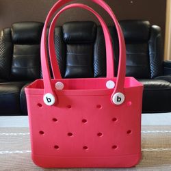 Eva Summer/Beach Tote Rubber Bag (Unbranded) Red