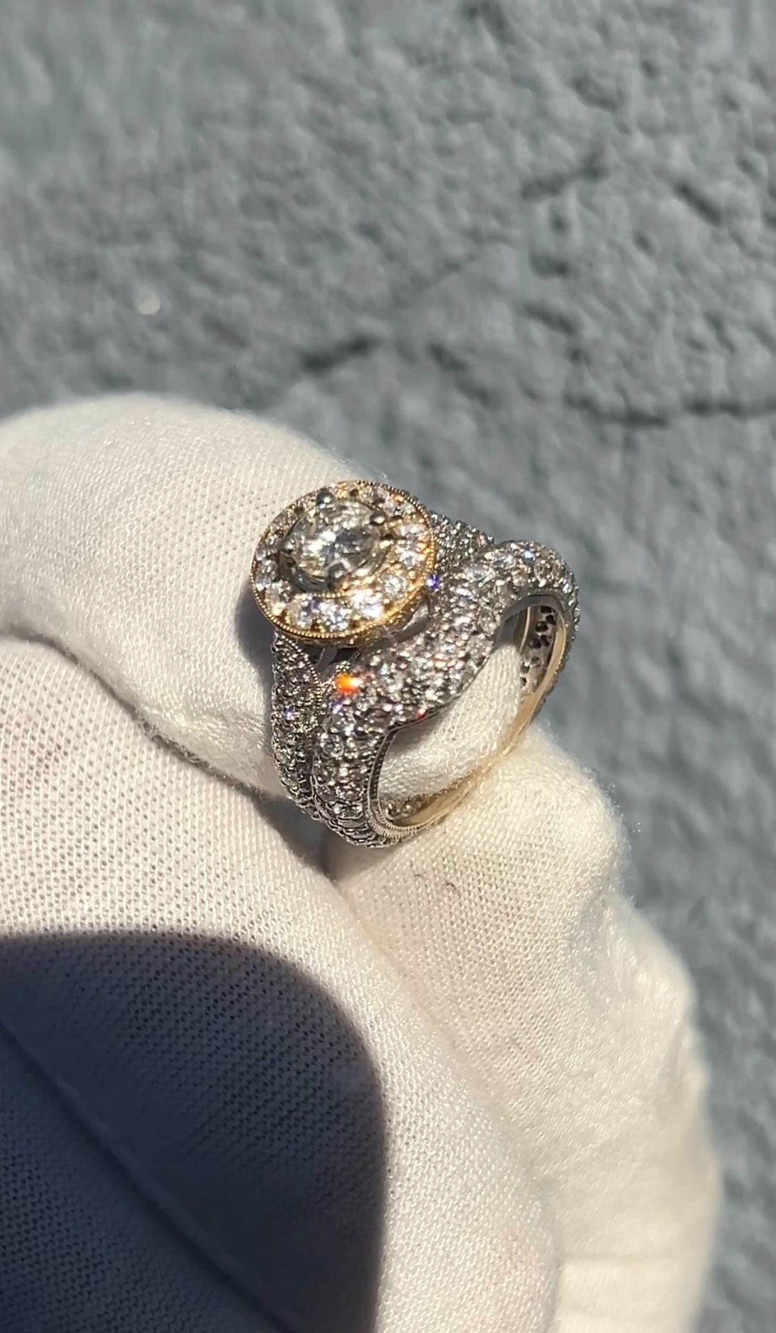 Ladies Diamond Eternity Ring Set